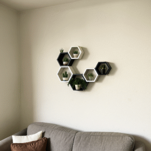 Hexagone Wall Shelf - 6 Pcs Sets